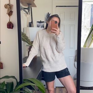 Soft nude oversized sweater